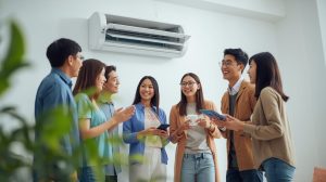 消費者比較不同品牌冷氣型號，作為團購選購參考