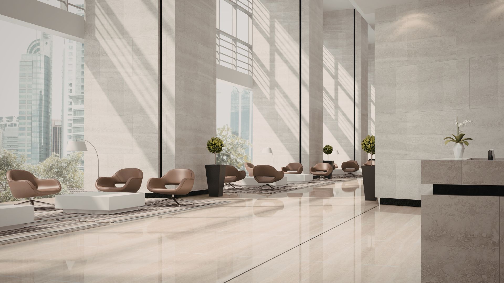 挑高大廳洗冷氣